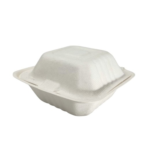 Burger box BIO z włókna - 15 x 15 cm - 50 szt. -zdjęcie numer 3
