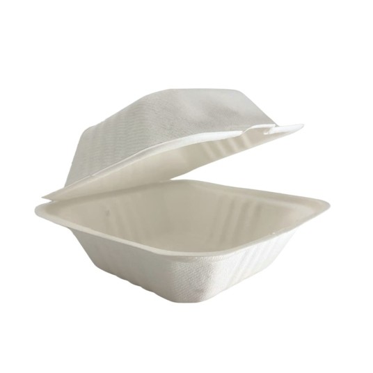 Burger box BIO z włókna - 15 x 15 cm - 50 szt. -zdjęcie numer 1