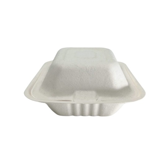 Burger box BIO z włókna - 15 x 15 cm - 50 szt. -zdjęcie numer 4