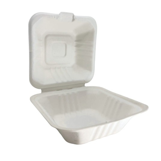 Burger box BIO z włókna - 15 x 15 cm - 50 szt. -zdjęcie numer 5