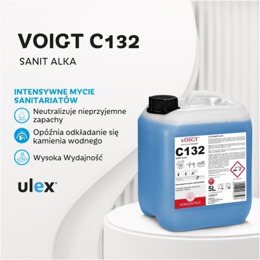 C 132 Sanit Alka - do powierzchni sanitarnych i SPA - koncentrat 5 l -zdjęcie numer 2