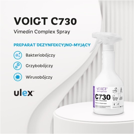 C730 Vimedin Complex - mycie i dezynfekcja powierzchni oraz rąk - spray 600 ml -zdjęcie numer 2