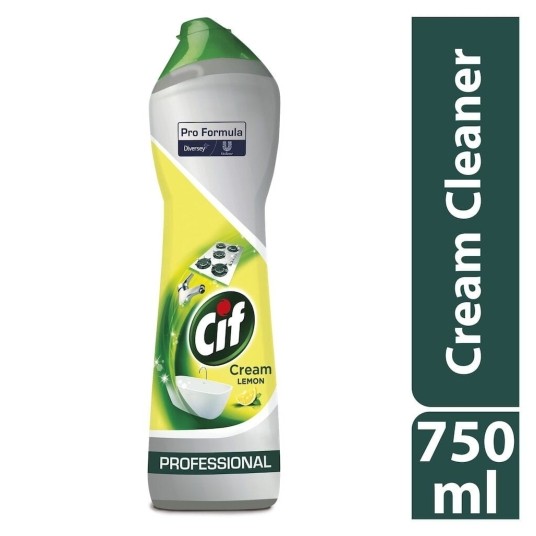 CIF Professional Cream Lemon - mleczko do czyszczenia - cytrynowe 750 ml -zdjęcie numer 4