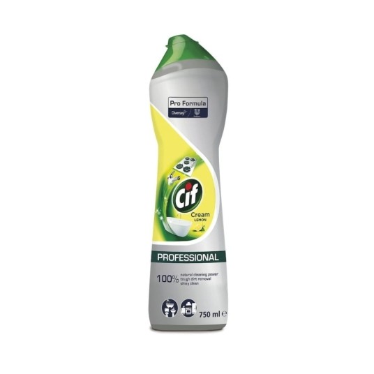 CIF Professional Cream Lemon - mleczko do czyszczenia - cytrynowe 750 ml -zdjęcie numer 1