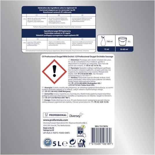 CIF Professional Oxy-Gel Wild Orchid - koncentrat do mycia podłóg - 5 l -zdjęcie numer 3