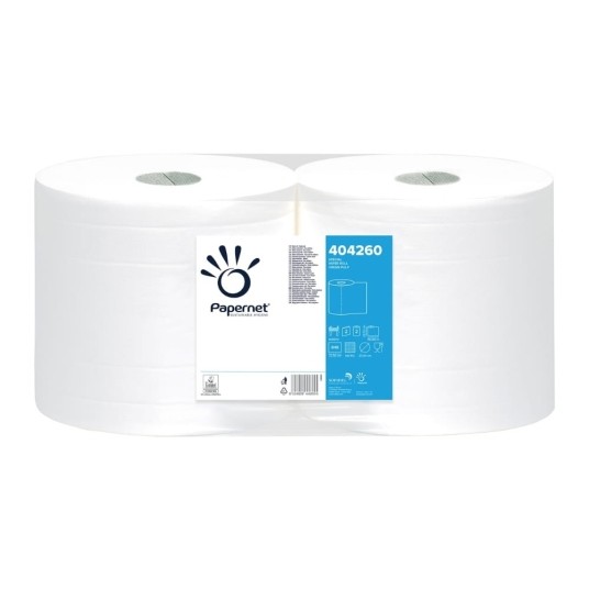 Czyściwo celulozowe Papernet 404260 - 2W - białe - 190,8 m - 2 rolki - system W1 -zdjęcie numer 1