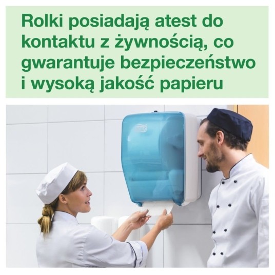 Czyściwo papierowe Tork 130007 - białe - 250 m - 6 rolek - system W6 -zdjęcie numer 5