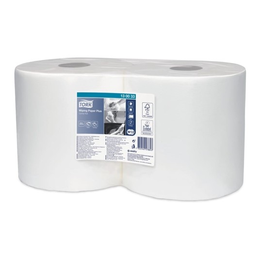 Czyściwo papierowe Tork 130033 - Centerfeed maxi - białe - 264 m - 2 rolki - system W1/W2 -zdjęcie numer 6