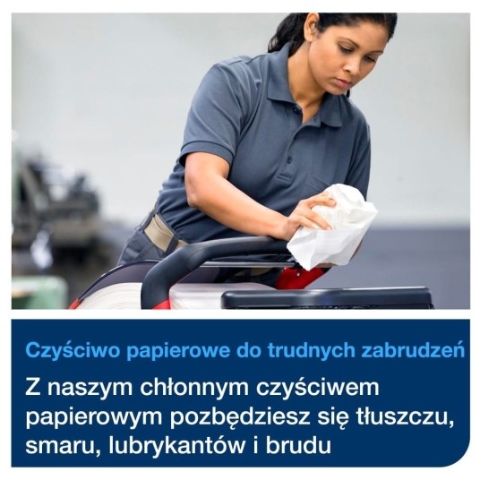 Czyściwo papierowe Tork 130080 - niebieskie - 255 m - 1 rolka - system W1 -zdjęcie numer 4