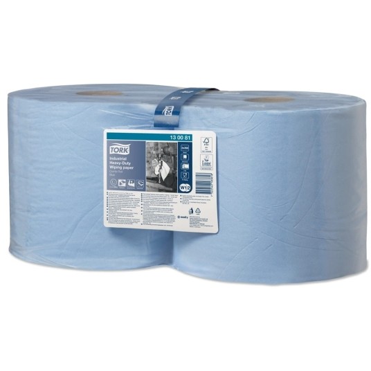 Czyściwo papierowe Tork 130081 - Centerfeed maxi - niebieskie - 119 m - 2 rolki - system W1/W2 -zdjęcie numer 7