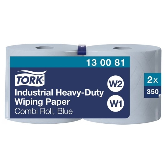 Czyściwo papierowe Tork 130081 - Centerfeed maxi - niebieskie - 119 m - 2 rolki - system W1/W2 -zdjęcie numer 1