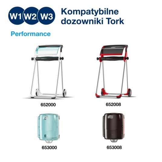 Czyściwo włókninowe Tork 90537 - Centerfeed maxi - białe - 114 m - 1 rolka - system W1/W2/W3 -zdjęcie numer 5