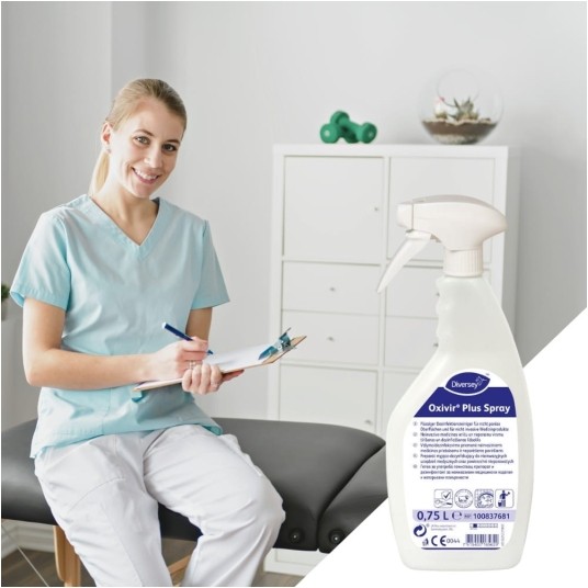 Diversey DI Oxivir Plus Spray - dezynfekcja powierzchni, tapicerek, wykładzin - 750 ml -zdjęcie numer 2