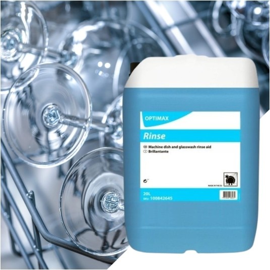 Diversey Optimax Rinse - maszynowe nabłyszczanie naczyń - 20 l -zdjęcie numer 2