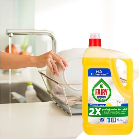 Fairy - płyn do mycia naczyń - cytryna 5 l -zdjęcie numer 2