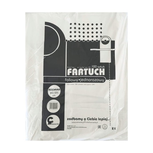 Fartuchy foliowe - białe - 100 szt. -zdjęcie numer 1