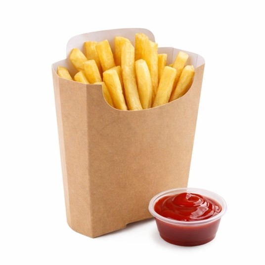 Kartonik na frytki - kraft - 200 g - 50 szt. -zdjęcie numer 2