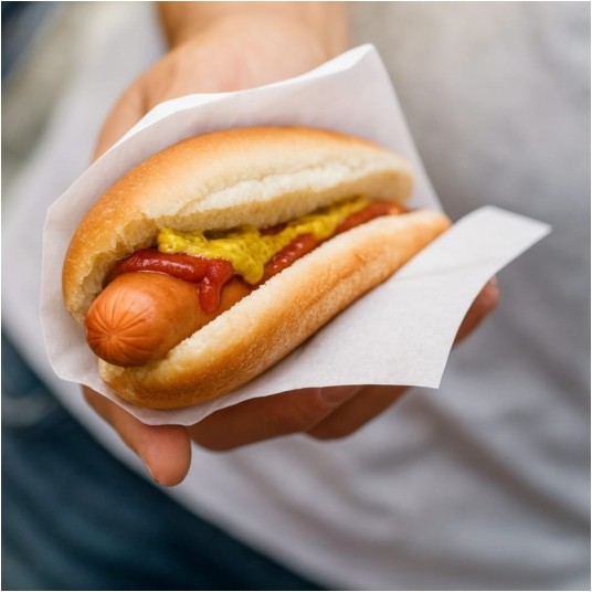 Koperta hot-dog 22 x 7,5 cm - biała - 500 szt. -zdjęcie numer 2
