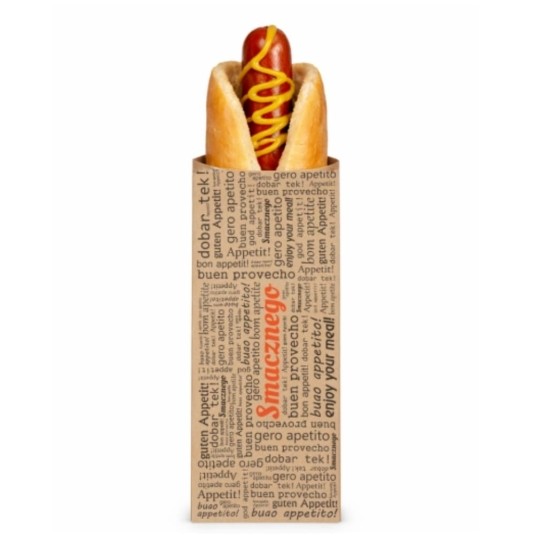 Koperta hot-dog francuski 17 x 7,5 cm - kraft - 200 szt. -zdjęcie numer 2