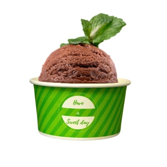 Kubeczki papierowe na lody - bez plastiku - mix kolorów - 160 ml - 50 szt. -zdjęcie numer 2