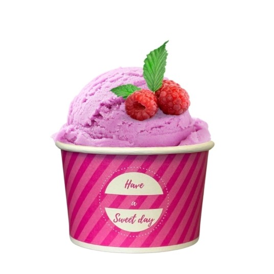 Kubeczki papierowe na lody - bez plastiku - mix kolorów - 245 ml - 50 szt. -zdjęcie numer 2