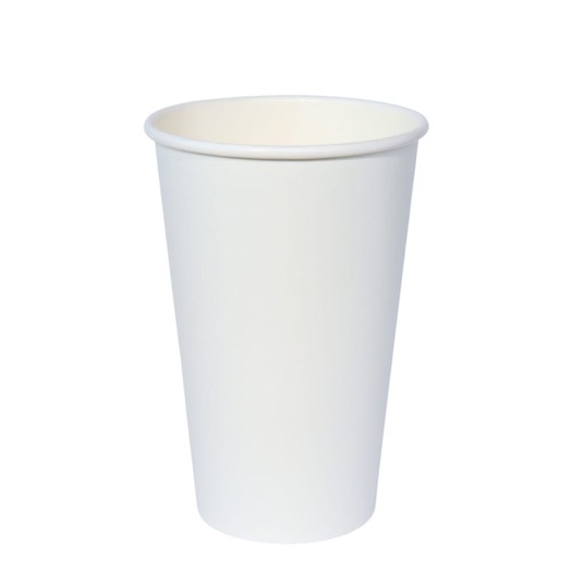 Kubek papierowy 0% plastiku - biały - 400 ml - 50 szt. -zdjęcie numer 1