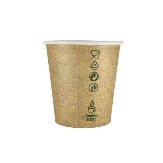 Kubek papierowy 0% plastiku - kraft - 100 ml - 50 szt. -zdjęcie numer 2