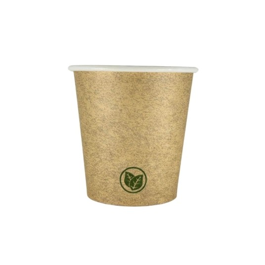 Kubek papierowy 0% plastiku - kraft - 100 ml - 50 szt. -zdjęcie numer 1