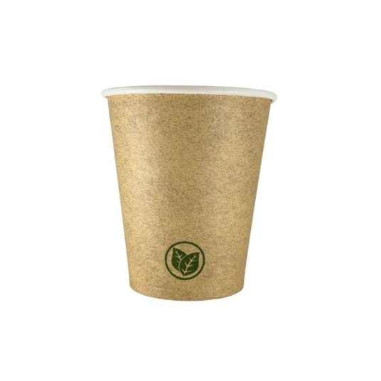 Kubek papierowy 0% plastiku - kraft - 250 ml - 50 szt. -zdjęcie numer 1