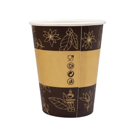 Kubek papierowy 0% plastiku - z nadrukiem - 250 ml - 50 szt. -zdjęcie numer 2