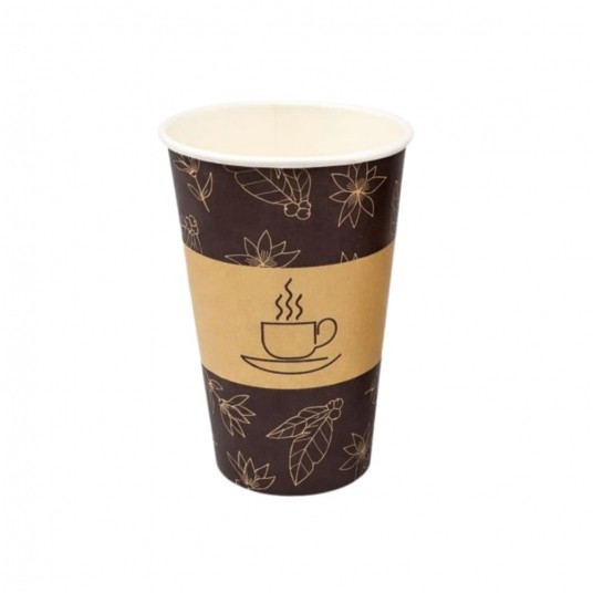 Kubek papierowy 0% plastiku - z nadrukiem - 400 ml - 50 szt. -zdjęcie numer 3