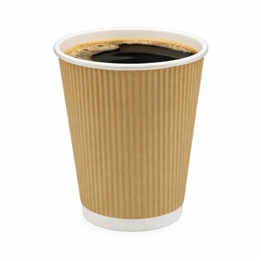 Kubek papierowy z podwójną ścianką 0% plastiku - Kraft - 250 ml - 25 szt. -zdjęcie numer 2
