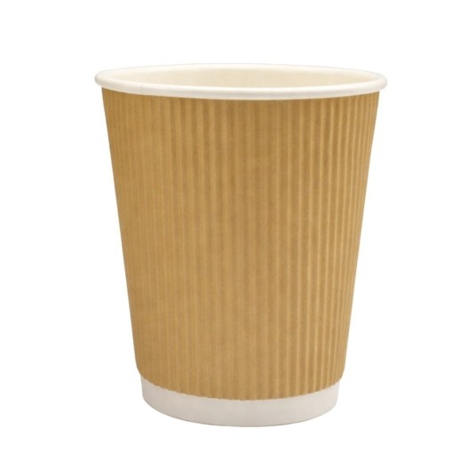 Kubek papierowy z podwójną ścianką 0% plastiku - Kraft - 250 ml - 25 szt. -zdjęcie numer 1