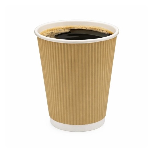 Kubek papierowy z podwójną ścianką 0% plastiku - Kraft - 300 ml - 25 szt. -zdjęcie numer 2