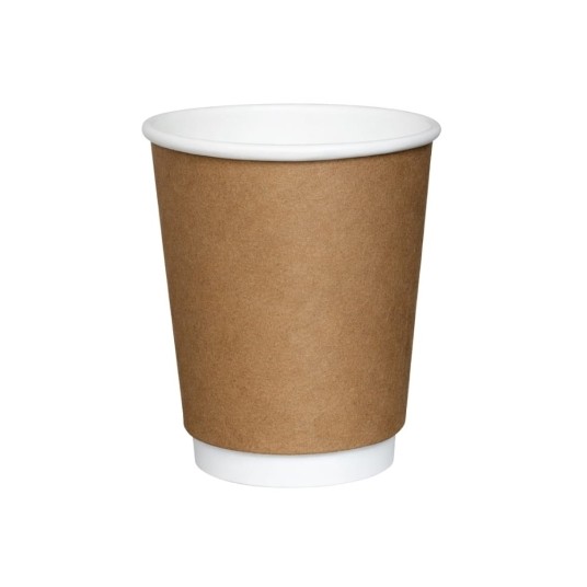 Kubek papierowy z podwójną ścianką - kraft - 250 ml - 25 szt. -zdjęcie numer 1