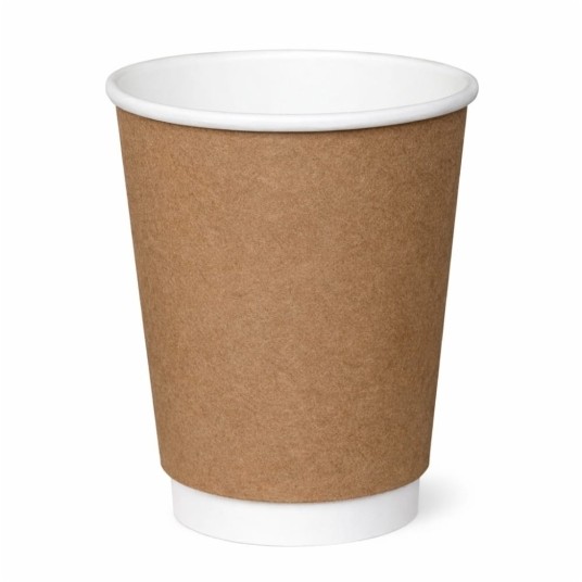 Kubek papierowy z podwójną ścianką - kraft - 300 ml - 25 szt. -zdjęcie numer 1