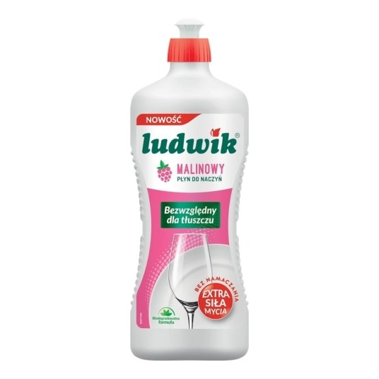 Ludwik - płyn do mycia naczyń - malina 0,9 l -zdjęcie numer 1