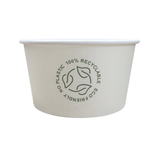 Miski papierowe - bez plastiku - białe - 350 ml - 50 szt. -zdjęcie numer 1