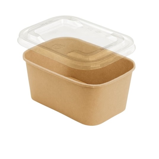 Miski papierowe prostokątne - kraft - 1000 ml - 50 szt. -zdjęcie numer 3