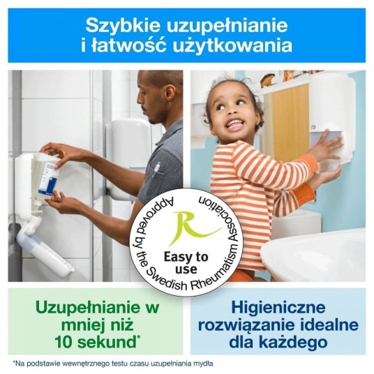 Mydło w pianie Tork 520501 - delikatne - system S4 - 1000 ml -zdjęcie numer 4