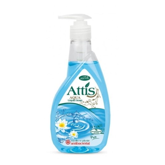 Mydło w płynie Attis - antybakteryjne z pompką - 400 ml -zdjęcie numer 1