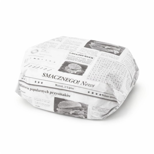 Papier do pakowania w arkuszach 30 x 40 cm powlekany PE - biały "gazeta" - 1000 szt. -zdjęcie numer 2