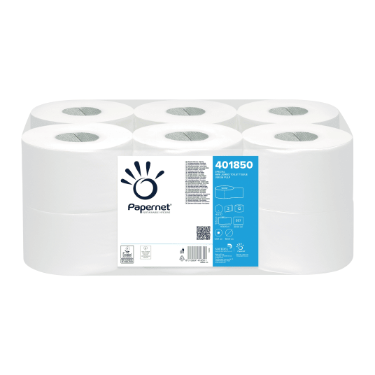 Papier toaletowy Papernet 401850 - mini jumbo - 170 m - 12 rolek -zdjęcie numer 1