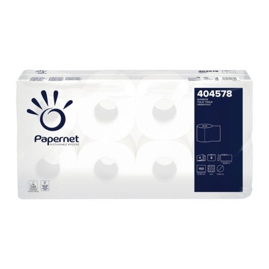 Papier toaletowy Papernet 404578 - 4 warstwy - 18,75 m - 8 rolek - T4 -zdjęcie numer 1