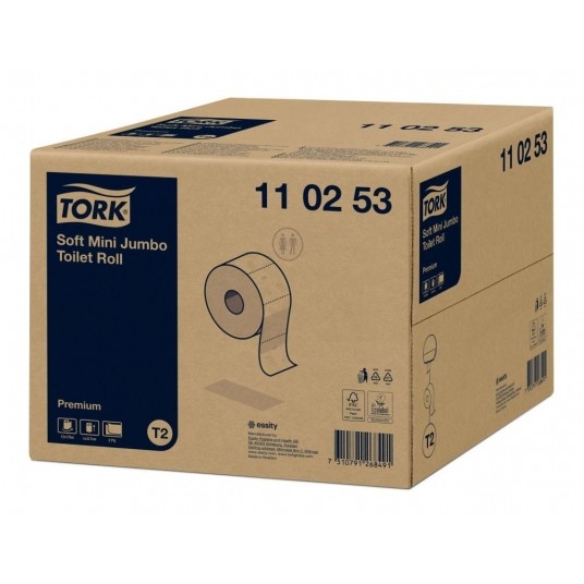 Papier toaletowy Tork 110253 - mini jumbo - 170 m - 12 rolek -zdjęcie numer 1