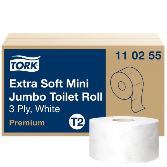 Papier toaletowy Tork 110255 - mini jumbo - 120 m - 12 rolek -zdjęcie numer 1