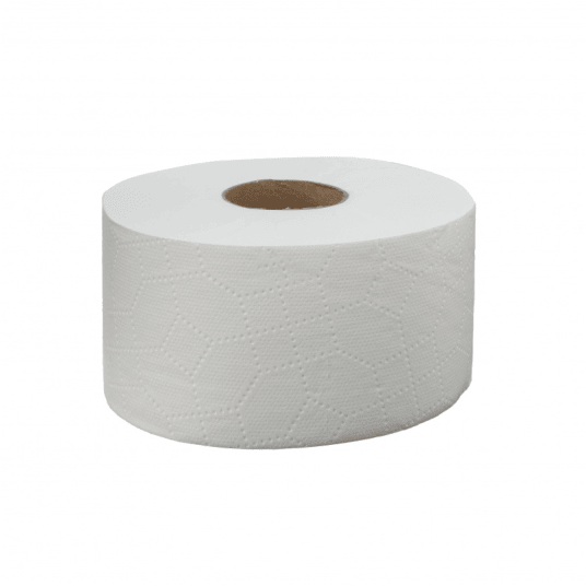 Papier toaletowy Welmax - mini jumbo - celuloza - biały - 12 rolek -zdjęcie numer 2