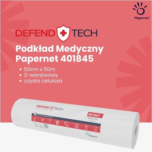 Podkład Medyczny Papernet 401845 - Celulozowy - biały - 50cm x 50m -zdjęcie numer 4