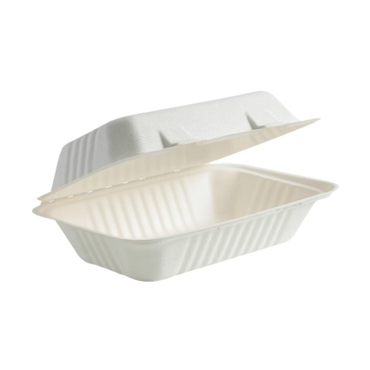 Pojemnik menu box BIO z włókna 1/2 obiadu - 22 x 15 cm - 50 szt. -zdjęcie numer 1