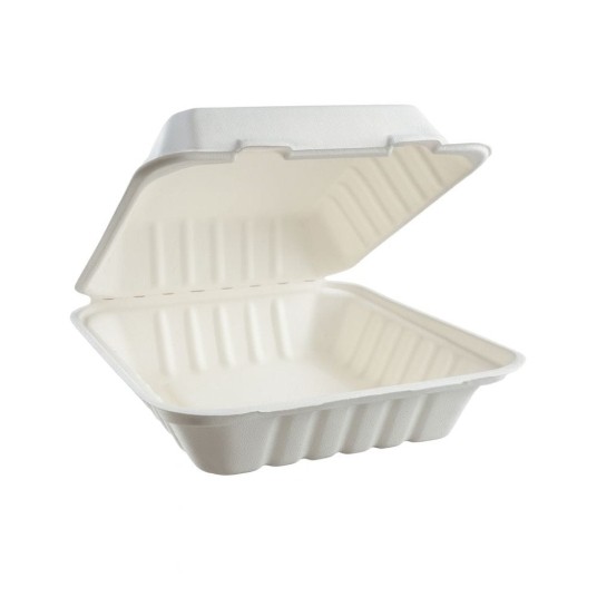 Pojemnik obiadowy menu box BIO z włókna - jednokomorowy - 50 szt. -zdjęcie numer 1